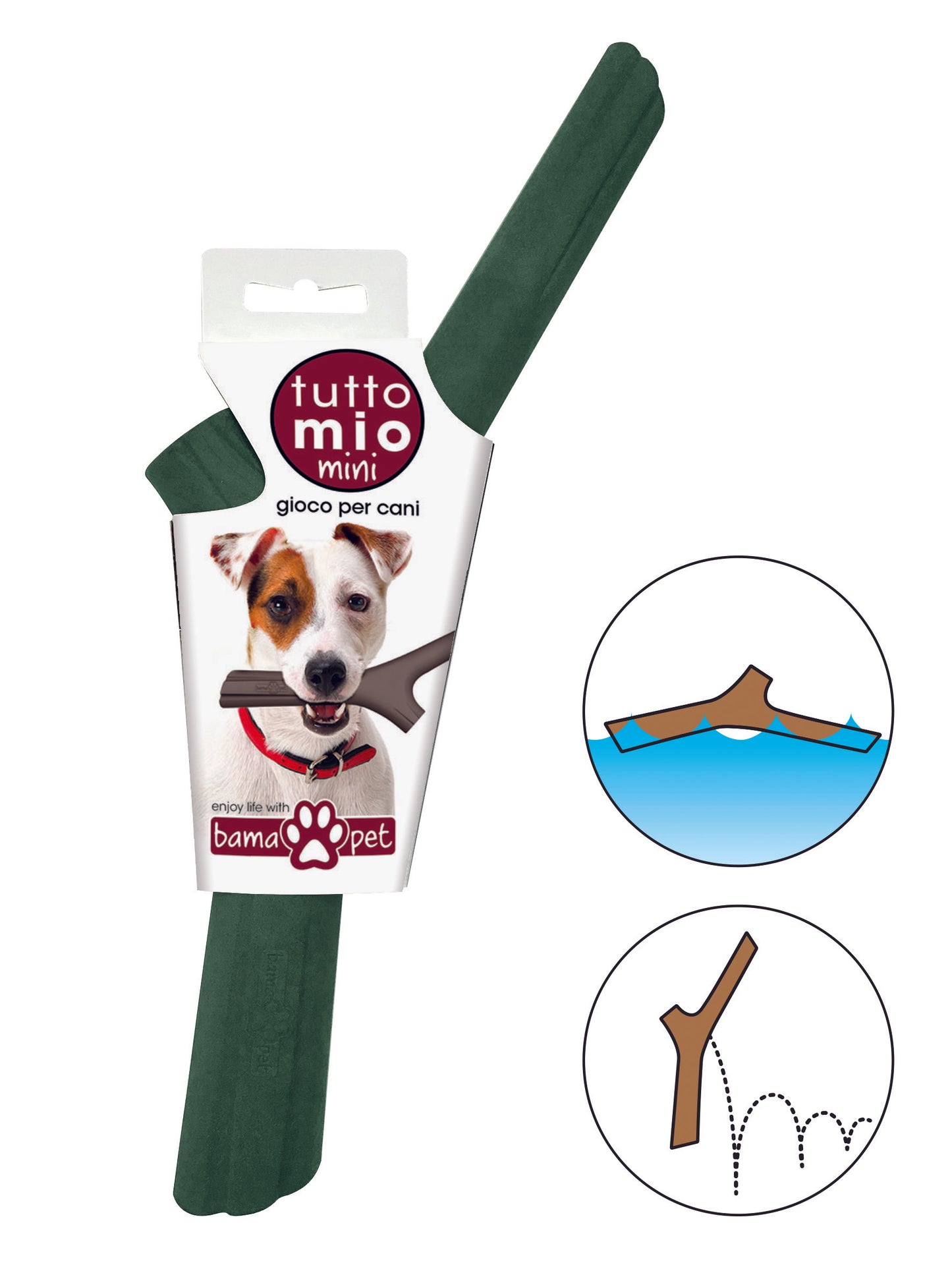 Bama Floating Stick Dog Toy Tuttomio