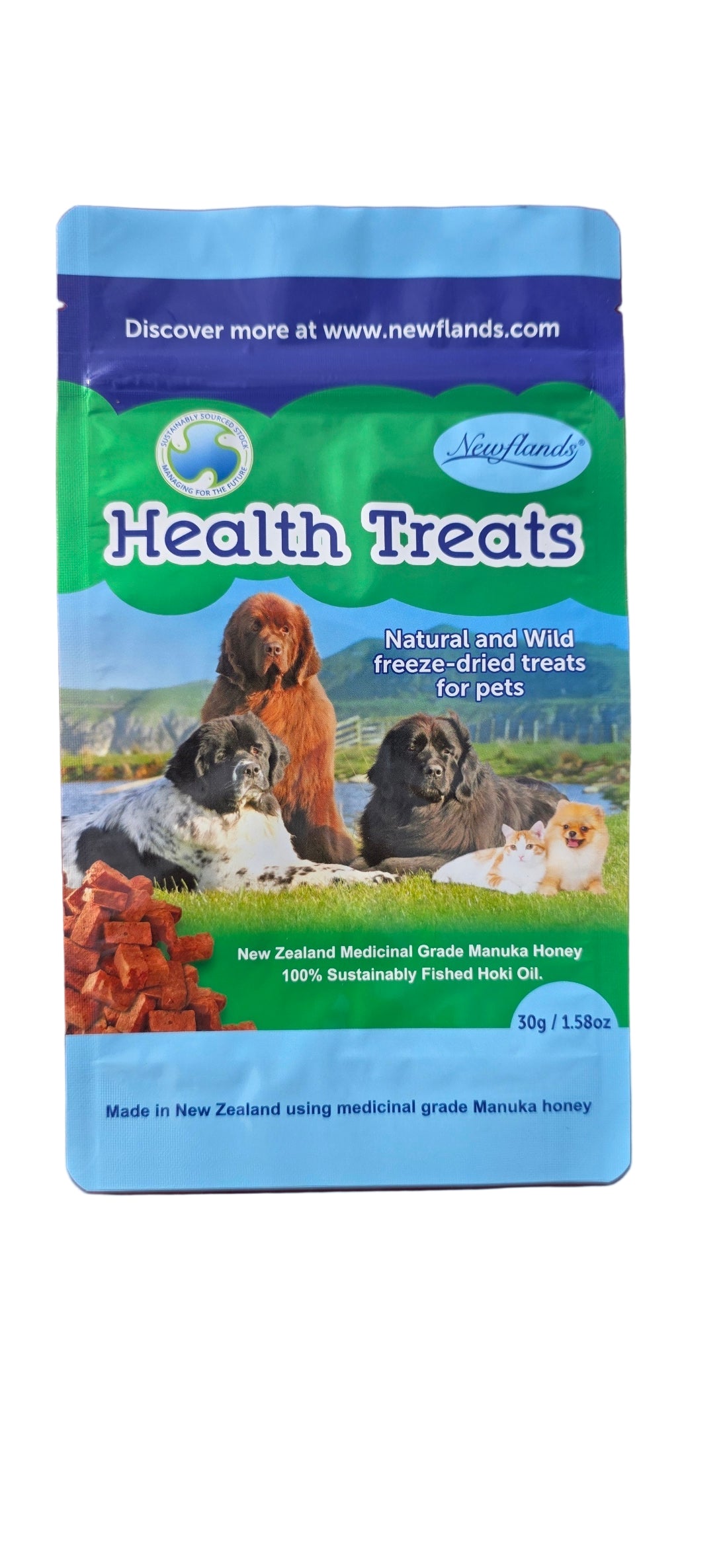 Newflands Health Treats manuka honey and hoki oil for dogs and cats